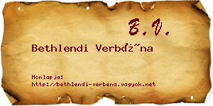 Bethlendi Verbéna névjegykártya